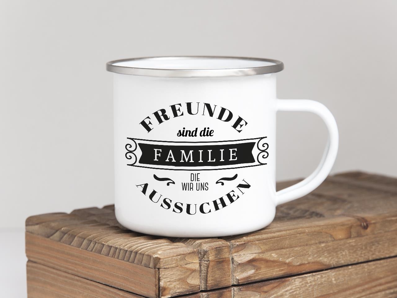 Emaillebecher Freunde