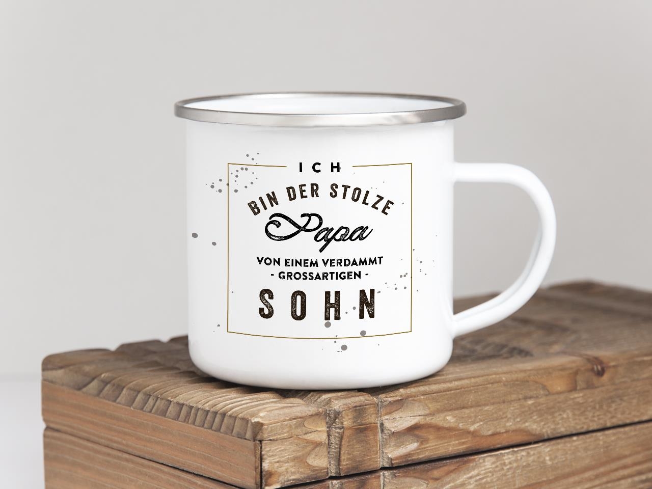 Emaillebecher Sohn
