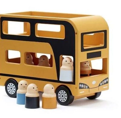 Holzspielzeug / Doppeldeckerbus