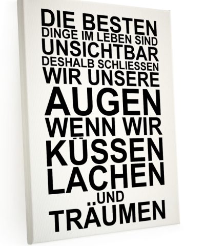 Leinwand / Die besten Dinge im Leben