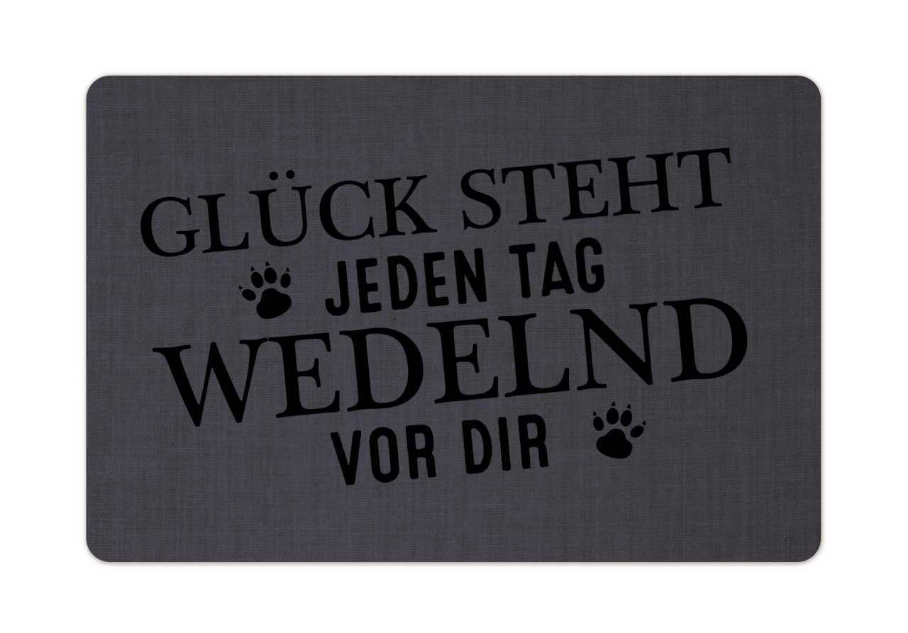 Glück wedelnd
