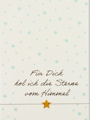 Karte mit Armband / Stern