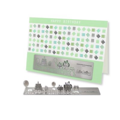 Edelstahlkarte / Happy Birthday