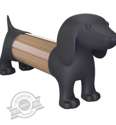 Zahnstocherhalter / Dackel Grau