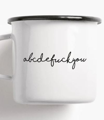 Emaille Becher / Abcdefuckyou