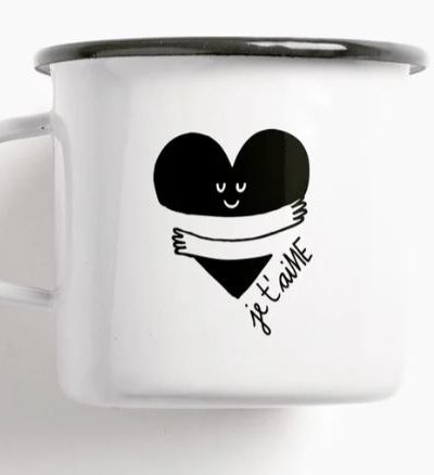 Emaille Becher / Je t ´aiME