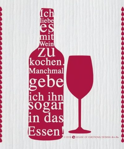 Spüllappen / Mit Wein kochen
