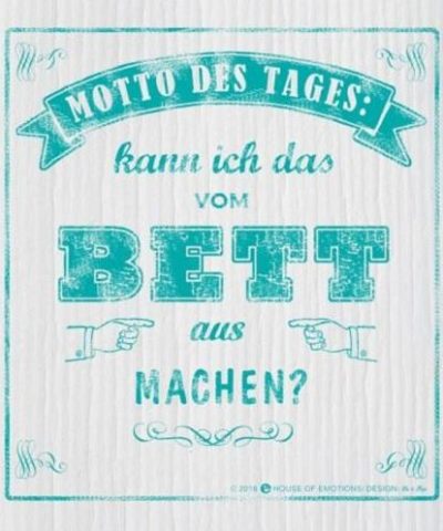 Spüllappen / Motto des Tages