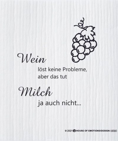 Spüllappen / Wein löst keine Probleme