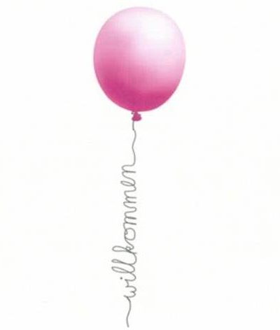 Servietten / Willkommen Ballon