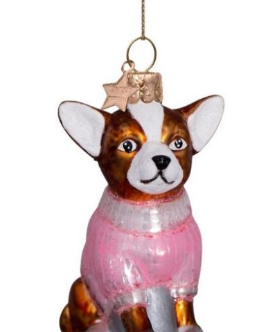 Baumschmuck / Chihuahua Pink
