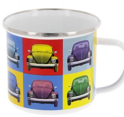 VW Käfer / Emailletasse Multicolor